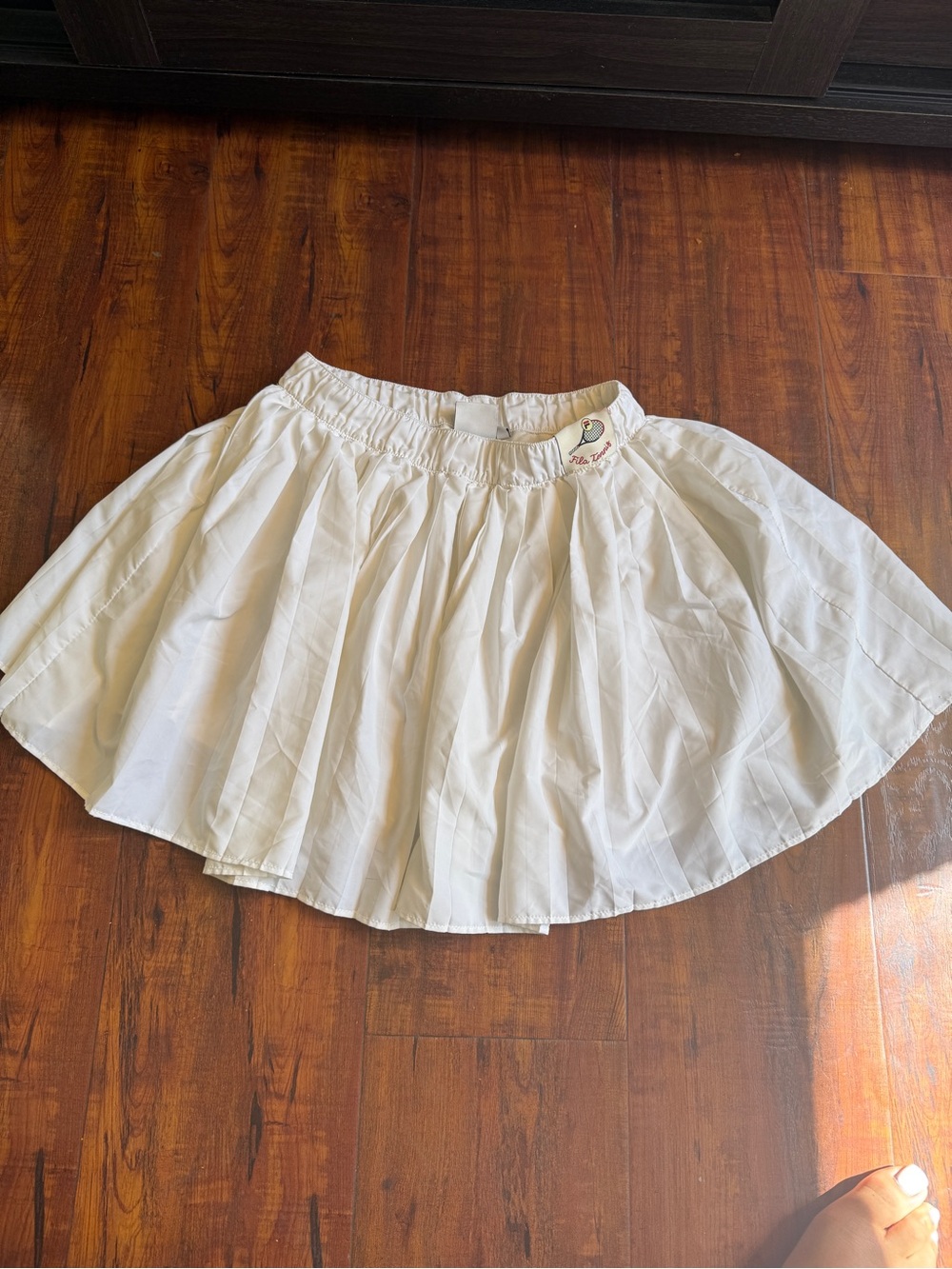 Fila Cream Full Circle Skirt with Elastic Waist